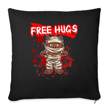 Câlins gratuits Sarcasme d’Halloween Effrayant Effrayant Costume Effrayant - Housse de coussin décorative 45 x 45 cm - noir - Devant