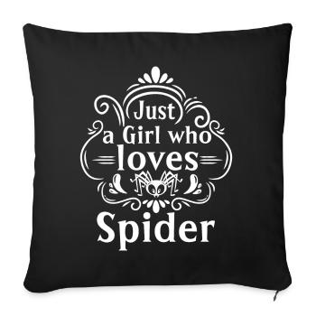 Tarantula Tarantula Terraristics Amphibian Spider - Sofa pillowcase 17,3'' x 17,3'' (45 x 45 cm) - black - Front