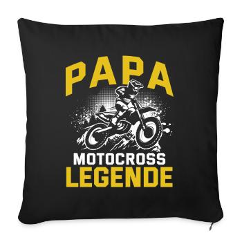 Motocross Enduro Offroad Dirt Bike Superbike Moteur - Housse de coussin décorative 45 x 45 cm - noir - Devant