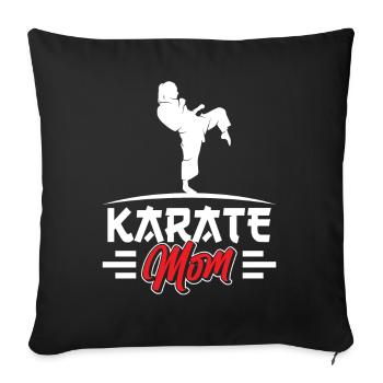 Karate Mutter Kampfsport Kampfkunst Kämpfer - Sofakissenbezug 45 x 45 cm - Schwarz - Vorne