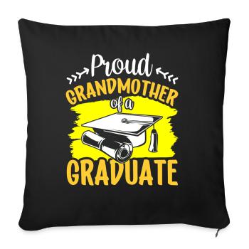 Proud Grandmother Of a Graduate Graduate - Sofa pillowcase 17,3'' x 17,3'' (45 x 45 cm) - black - Front