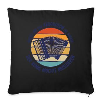 Akkordeon Harmonika Zieharmonika - Sofakissenbezug 45 x 45 cm - Schwarz - Vorne