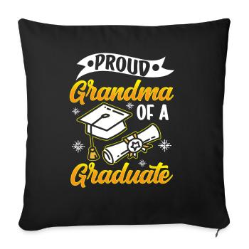 Proud Grandmother Of a Graduate Graduate - Sofa pillowcase 17,3'' x 17,3'' (45 x 45 cm) - black - Front