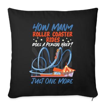 Roller Coaster How Many Roller - Sofakissenbezug 45 x 45 cm - Schwarz - Vorne
