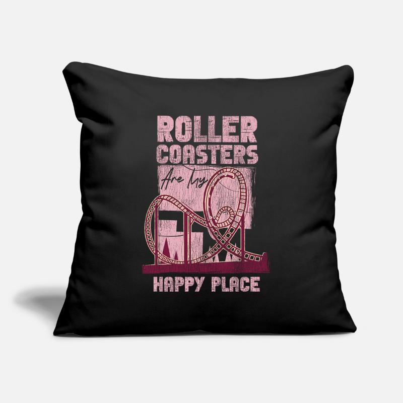 Roller Coaster Vintage Roller Housse de coussin décorative 45 x 45 cm