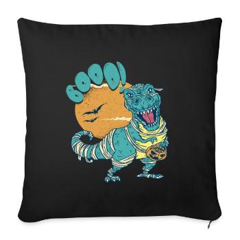 Dinosaur Trex Dino Pumpkins Moon Boys - Sofa pillowcase 17,3'' x 17,3'' (45 x 45 cm) - black - Front