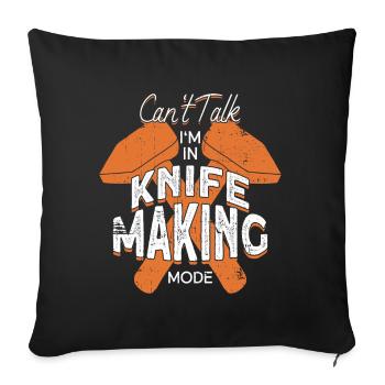 Blacksmith forge anvil metal worker funny saying - Sofa pillowcase 17,3'' x 17,3'' (45 x 45 cm) - black - Front