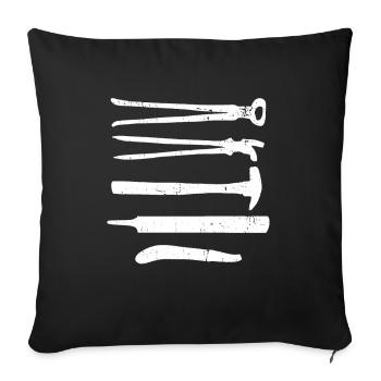 Maréchal-ferrant Forge Anivl Forge - Housse de coussin décorative 45 x 45 cm - noir - Devant