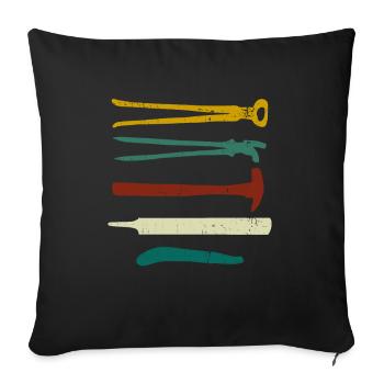Maréchal-ferrant Forge Anivl Forge - Housse de coussin décorative 45 x 45 cm - noir - Devant