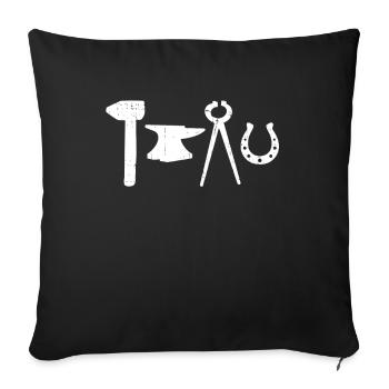 Maréchal-ferrant Forge Anivl Forge - Housse de coussin décorative 45 x 45 cm - noir - Devant