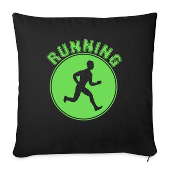 Faire du jogging - Housse de coussin décorative 45 x 45 cm - noir - Devant