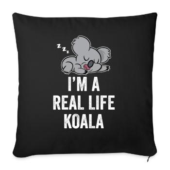 I Am A Real Koala Sweet Animal Koalas Koala Bear - Sofa pillowcase 17,3'' x 17,3'' (45 x 45 cm) - black - Front