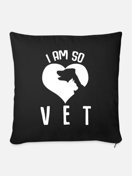 Tierarzt Veterinär Herz Tierarztpraxis - Sofakissenbezug 45 x 45 cm - Schwarz