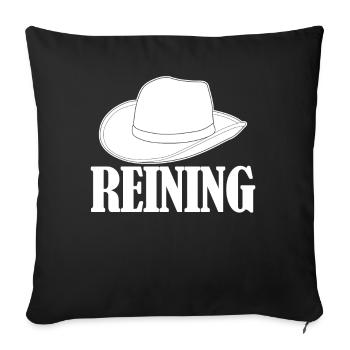 Reining Riding Riders Western Riding - Housse de coussin décorative 45 x 45 cm - noir - Devant