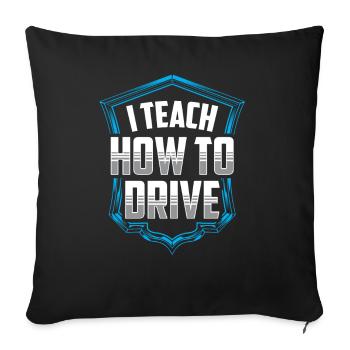 I Bring Driving At Driving Instructor Driving School - Sofa pillowcase 17,3'' x 17,3'' (45 x 45 cm) - black - Front