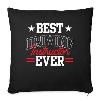 Bester Fahrlehrer Aller Zeiten Fahrschule Beruf - Sofakissenbezug 45 x 45 cm - Schwarz - Vorne