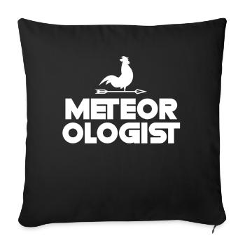 Profession de météorologue Météorologie Météorologie - Housse de coussin décorative 45 x 45 cm - noir - Devant
