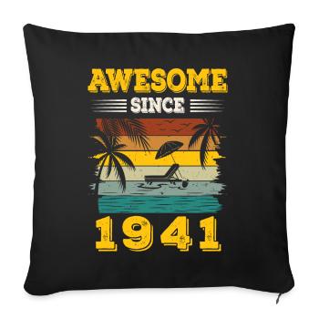 Génial depuis 1941 Vintage Cadeau d’anniversaire - Housse de coussin décorative 45 x 45 cm - noir - Devant
