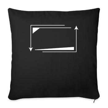Arrow Frame White Rectangular Shape Decoration - Sofa pillowcase 17,3'' x 17,3'' (45 x 45 cm) - black - Front