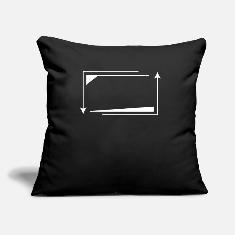Cadre de flèche Blanc Rectangulaire Forme Décoration Housse de coussin décorative 45 x 45 cm