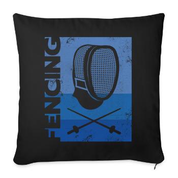 Fechter Fencing Fechtsport Fechten - Sofa pillowcase 17,3'' x 17,3'' (45 x 45 cm) - black - Front