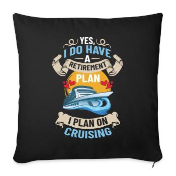 Croisière Croisière Croisière Croisière - Housse de coussin décorative 45 x 45 cm - noir - Devant