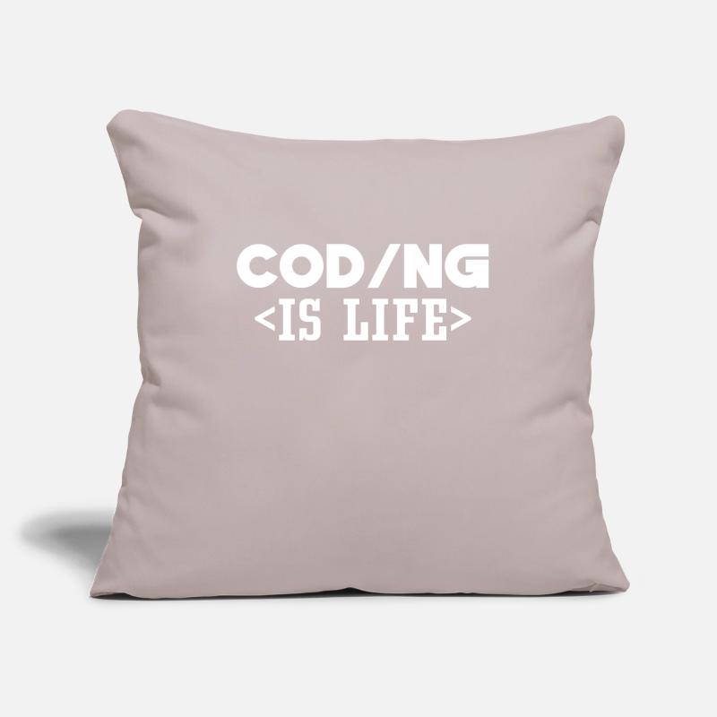 Le codage est un programmeur de code de vie Coder Housse de coussin décorative 45 x 45 cm