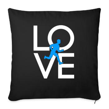 Jog - Sofa pillowcase 17,3'' x 17,3'' (45 x 45 cm) - black - Front
