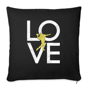 football rugby - Sofa pillowcase 17,3'' x 17,3'' (45 x 45 cm) - black - Front
