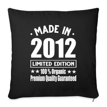 Made in 2012 Vintage Retro Limited Edition - Sofakissenbezug 45 x 45 cm - Schwarz - Vorne