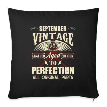Retro Legends Birthday Gift September 1985 - Sofa pillowcase 17,3'' x 17,3'' (45 x 45 cm) - black - Front