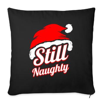 Chapeau de Noël toujours coquin Noël en juillet - Housse de coussin décorative 45 x 45 cm - noir - Devant