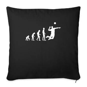 Volleyball Evolution - Sofakissenbezug 45 x 45 cm - Schwarz - Vorne