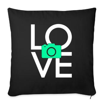 Photography - Sofa pillowcase 17,3'' x 17,3'' (45 x 45 cm) - black - Front