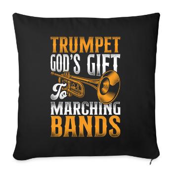 Fanfare de trompettiste - Housse de coussin décorative 45 x 45 cm - noir - Devant