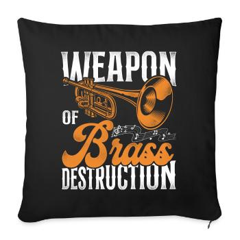 Trompettiste Vintage Weapon Of - Housse de coussin décorative 45 x 45 cm - noir - Devant
