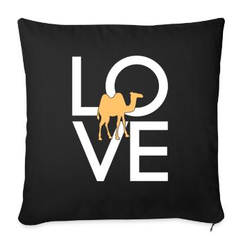 Chameau - Housse de coussin décorative 45 x 45 cm - noir - Devant