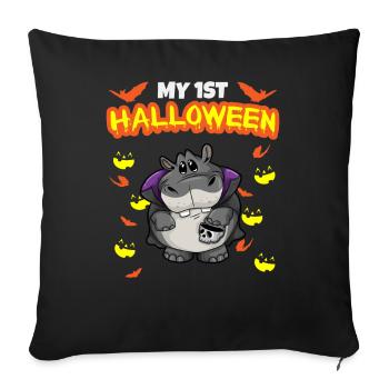Mon premier anniversaire d’Halloween Scary Hallow’s Eve - Housse de coussin décorative 45 x 45 cm - noir - Devant