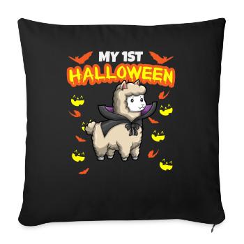 Mon premier anniversaire d’Halloween Scary Hallow’s Eve - Housse de coussin décorative 45 x 45 cm - noir - Devant