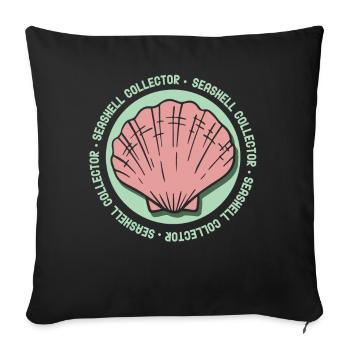 Shell Collector Shell Collector Collect shells - Sofa pillowcase 17,3'' x 17,3'' (45 x 45 cm) - black - Front