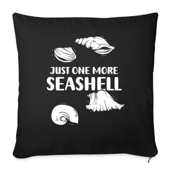 Only One Shell Shell Collector Shellfish Collector Shells - Sofa pillowcase 17,3'' x 17,3'' (45 x 45 cm) - black - Front