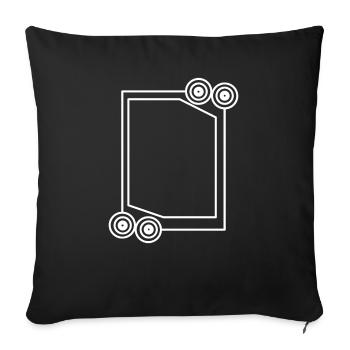 Cool long frame in white decoration - Sofa pillowcase 17,3'' x 17,3'' (45 x 45 cm) - black - Front