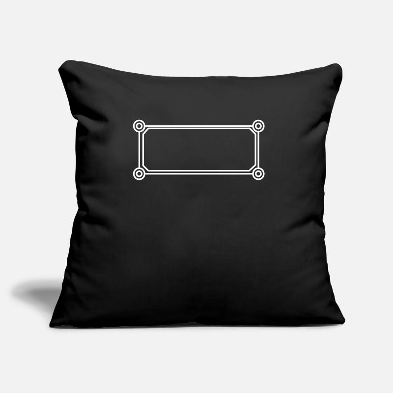 Rectangle with circles frame in white Sofa pillowcase 17,3'' x 17,3'' (45 x 45 cm)