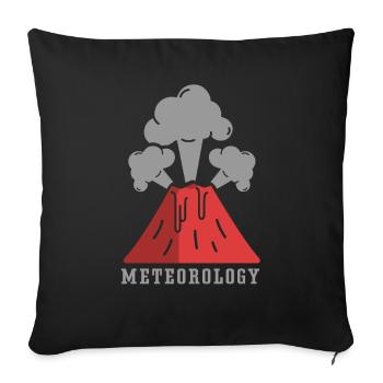 Profession météorologue Météorologue Météorologue - Housse de coussin décorative 45 x 45 cm - noir - Devant