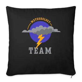 Équipe Météorologie Météorologue Météorologue - Housse de coussin décorative 45 x 45 cm - noir - Devant
