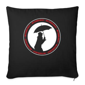 Météorologue Météorologie Profession de météorologue - Housse de coussin décorative 45 x 45 cm - noir - Devant