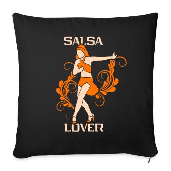 Salsa Lover Dancer Dance Dance Hobby - Sofa pillowcase 17,3'' x 17,3'' (45 x 45 cm) - black - Front