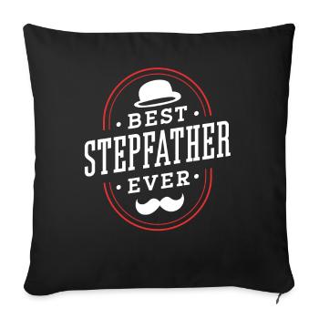 Bester Stiefvater Aller Zeiten Stiefpapa Stepdad - Sofakissenbezug 45 x 45 cm - Schwarz - Vorne