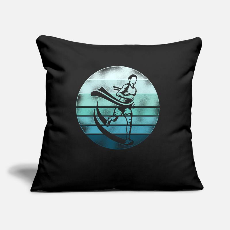 Running Runner Half Marathon Retro Sofa pillowcase 17,3'' x 17,3'' (45 x 45 cm)