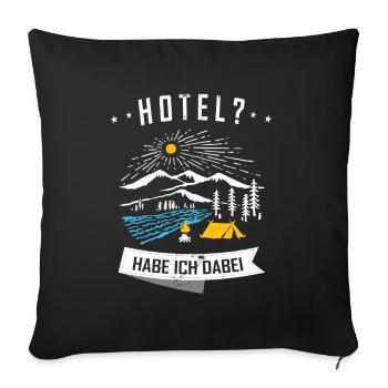 Wohnmobil Camping Zubehör - Sofakissenbezug 45 x 45 cm - Schwarz - Vorne